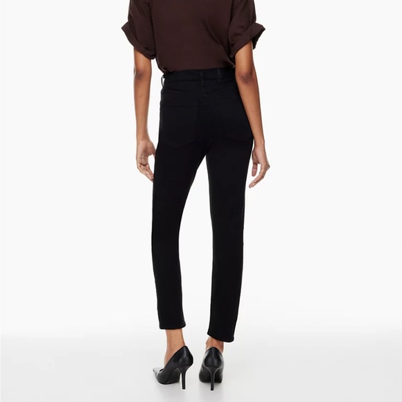 Aritzia Denim Forum The Yoko High Rise Slim Black Size 27 - Picture 3 of 16